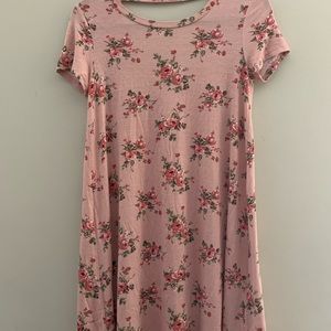 Forever 21 pink floral dress S